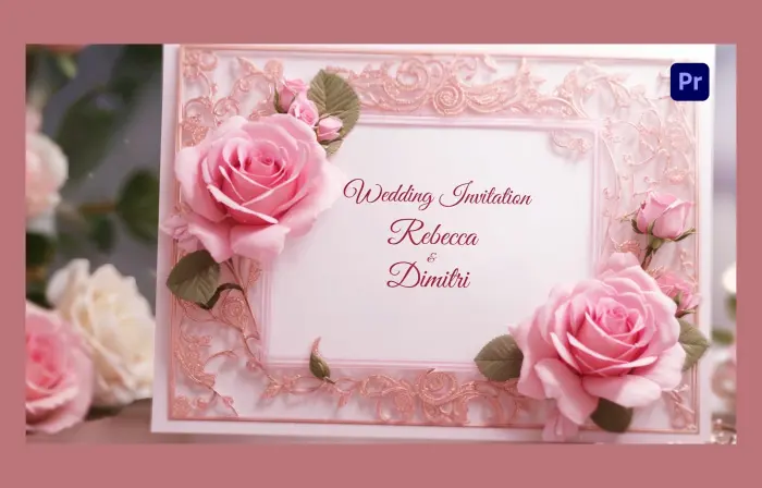 Fashionable 3D Flower Design Wedding Invitation Slideshow